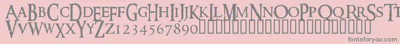 Ringm Font – Gray Fonts on Pink Background