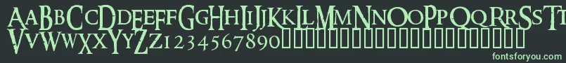 Ringm Font – Green Fonts on Black Background