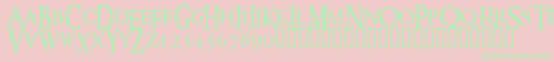 Ringm Font – Green Fonts on Pink Background