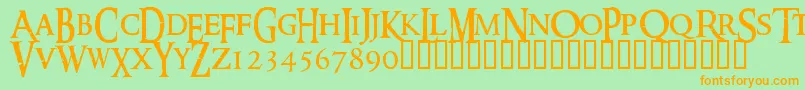 Ringm Font – Orange Fonts on Green Background