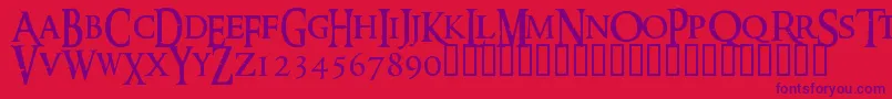 Ringm Font – Purple Fonts on Red Background