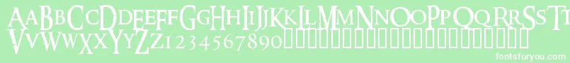 Ringm Font – White Fonts on Green Background