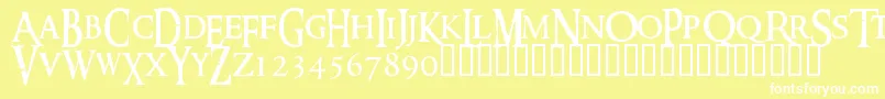 Ringm Font – White Fonts on Yellow Background