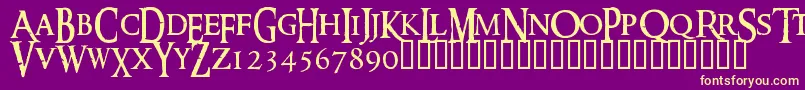 Ringm Font – Yellow Fonts on Purple Background