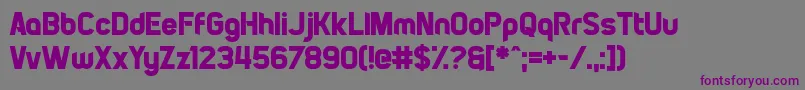 Czcionka PiratesOfCydonia – fioletowe czcionki na szarym tle