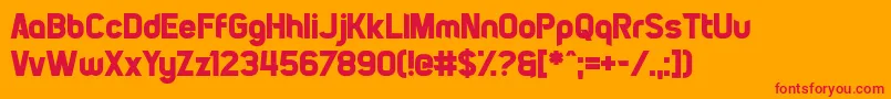 PiratesOfCydonia Font – Red Fonts on Orange Background