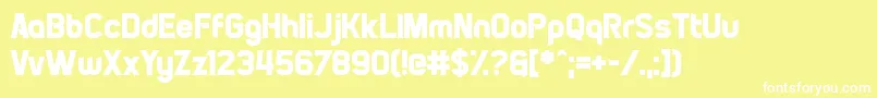 PiratesOfCydonia Font – White Fonts on Yellow Background