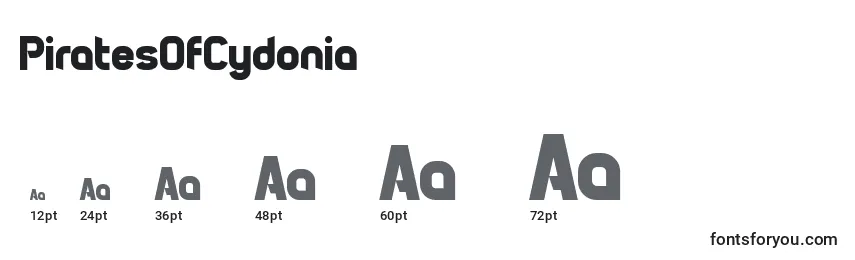 PiratesOfCydonia Font Sizes