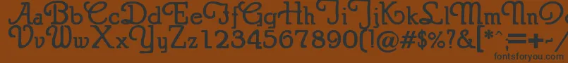 Puritanswash Font – Black Fonts on Brown Background