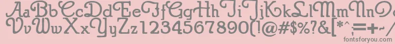 Puritanswash Font – Gray Fonts on Pink Background