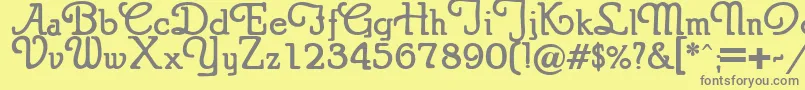 Puritanswash Font – Gray Fonts on Yellow Background
