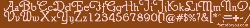 Puritanswash Font – Pink Fonts on Brown Background