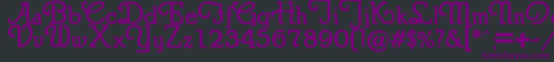 Puritanswash Font – Purple Fonts on Black Background