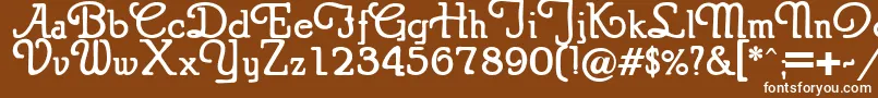 Puritanswash Font – White Fonts on Brown Background