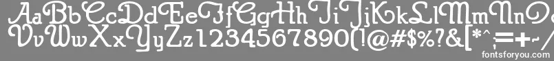 フォントPuritanswash – 灰色の背景に白い文字