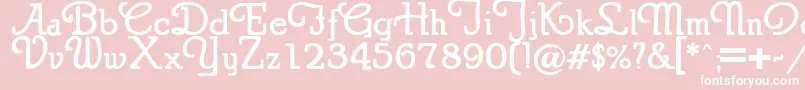 Puritanswash Font – White Fonts on Pink Background