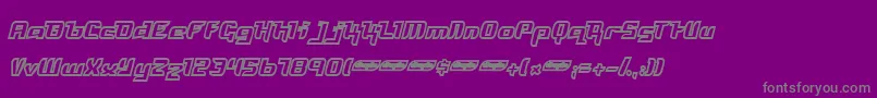 Freyo-fontti – harmaat kirjasimet violetilla taustalla