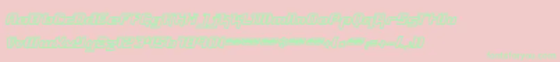 フォントFreyo – ピンクの背景に緑の文字
