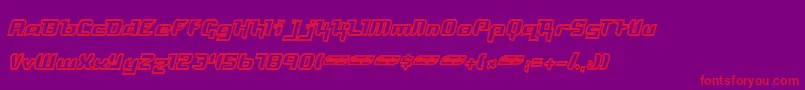 Шрифт Freyo – красные шрифты на фиолетовом фоне