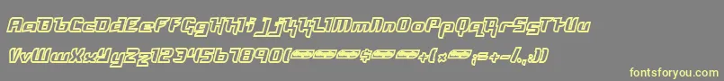 Шрифт Freyo – жёлтые шрифты на сером фоне