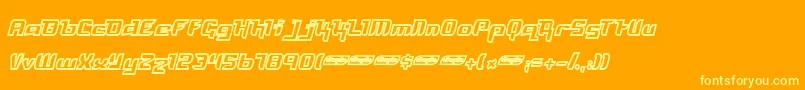 Freyo Font – Yellow Fonts on Orange Background