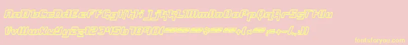 Freyo Font – Yellow Fonts on Pink Background