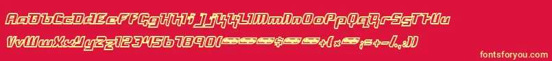 Freyo Font – Yellow Fonts on Red Background