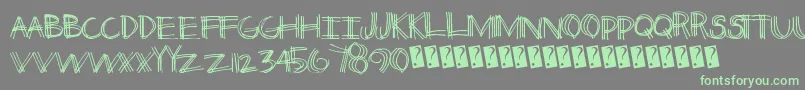 Thirdleg Font – Green Fonts on Gray Background