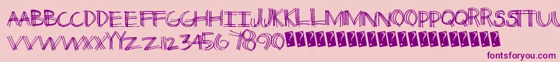 Thirdleg Font – Purple Fonts on Pink Background