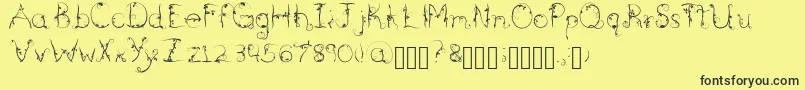 Briarwood Font – Black Fonts on Yellow Background