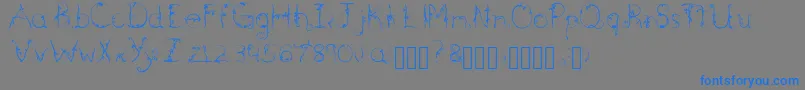フォントBriarwood – 灰色の背景に青い文字