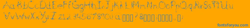Briarwood Font – Blue Fonts on Orange Background