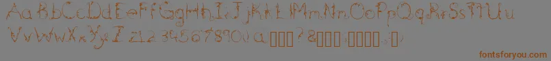 Briarwood Font – Brown Fonts on Gray Background