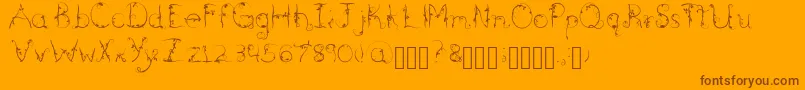 Шрифт Briarwood – коричневые шрифты на оранжевом фоне