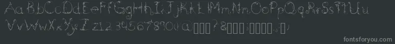 Briarwood Font – Gray Fonts on Black Background