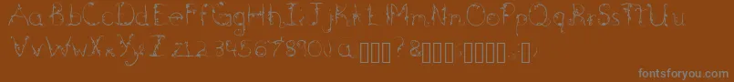 Briarwood Font – Gray Fonts on Brown Background
