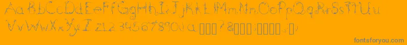 Briarwood Font – Gray Fonts on Orange Background