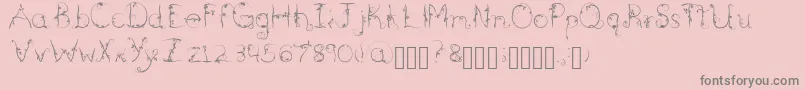 Briarwood Font – Gray Fonts on Pink Background