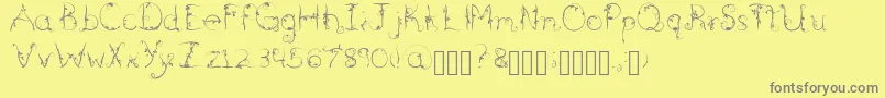 Briarwood Font – Gray Fonts on Yellow Background