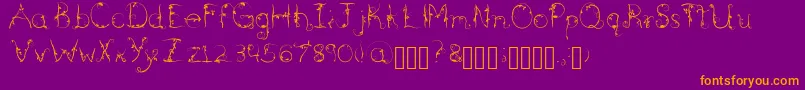 Briarwood-fontti – oranssit fontit violetilla taustalla