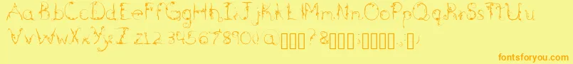 Briarwood Font – Orange Fonts on Yellow Background