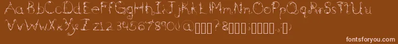 フォントBriarwood – 茶色の背景にピンクのフォント