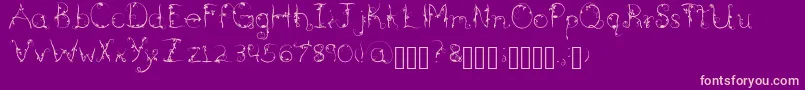 Briarwood Font – Pink Fonts on Purple Background