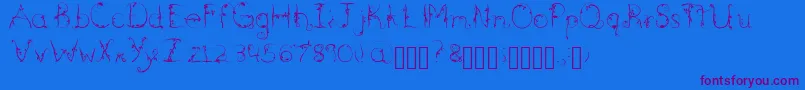 Briarwood Font – Purple Fonts on Blue Background