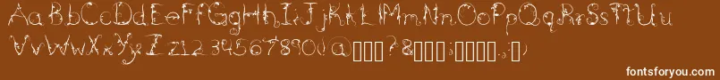 フォントBriarwood – 茶色の背景に白い文字