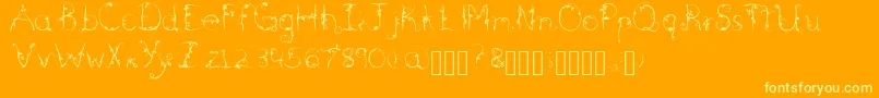 Briarwood Font – Yellow Fonts on Orange Background
