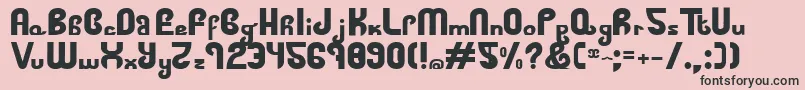 FatVodka Font – Black Fonts on Pink Background
