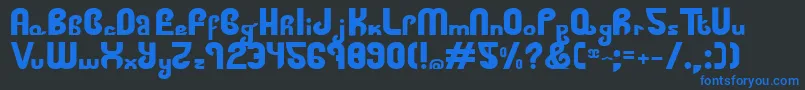 FatVodka Font – Blue Fonts on Black Background