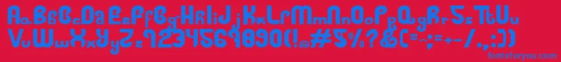 FatVodka Font – Blue Fonts on Red Background
