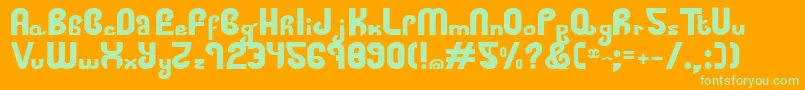 FatVodka Font – Green Fonts on Orange Background